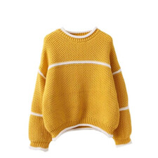 SWETER OVERSIZE KNITTED PULLOVER CASUAL