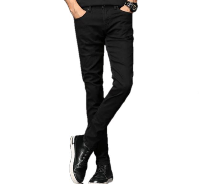 Klasyczne czarne męskie jeansy rurki skinny fit