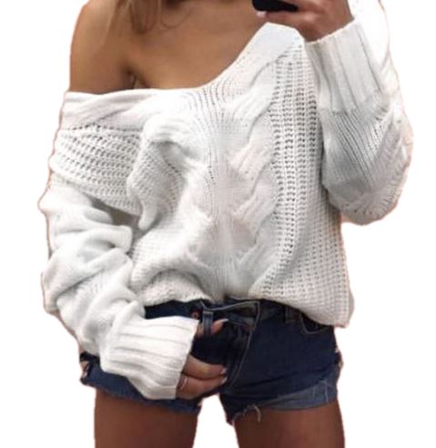 Ciepły gruby zimowy miękki sweter damski S-XXL